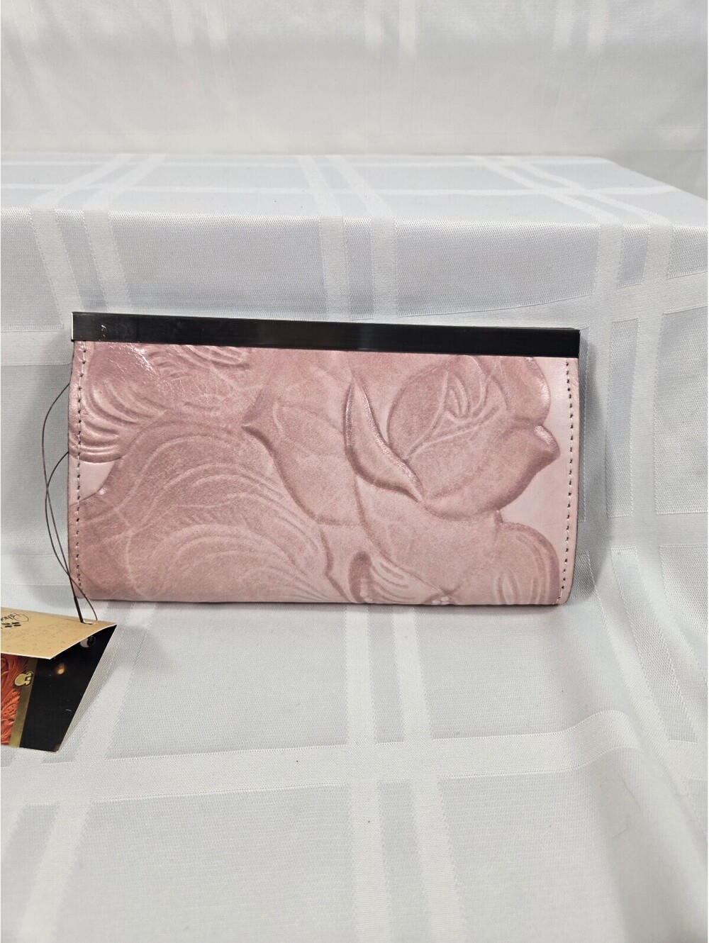 Patricia Nash Cauchy Tooled Rose Leather Clutch Wallet NWT - Picture 7 of 15
